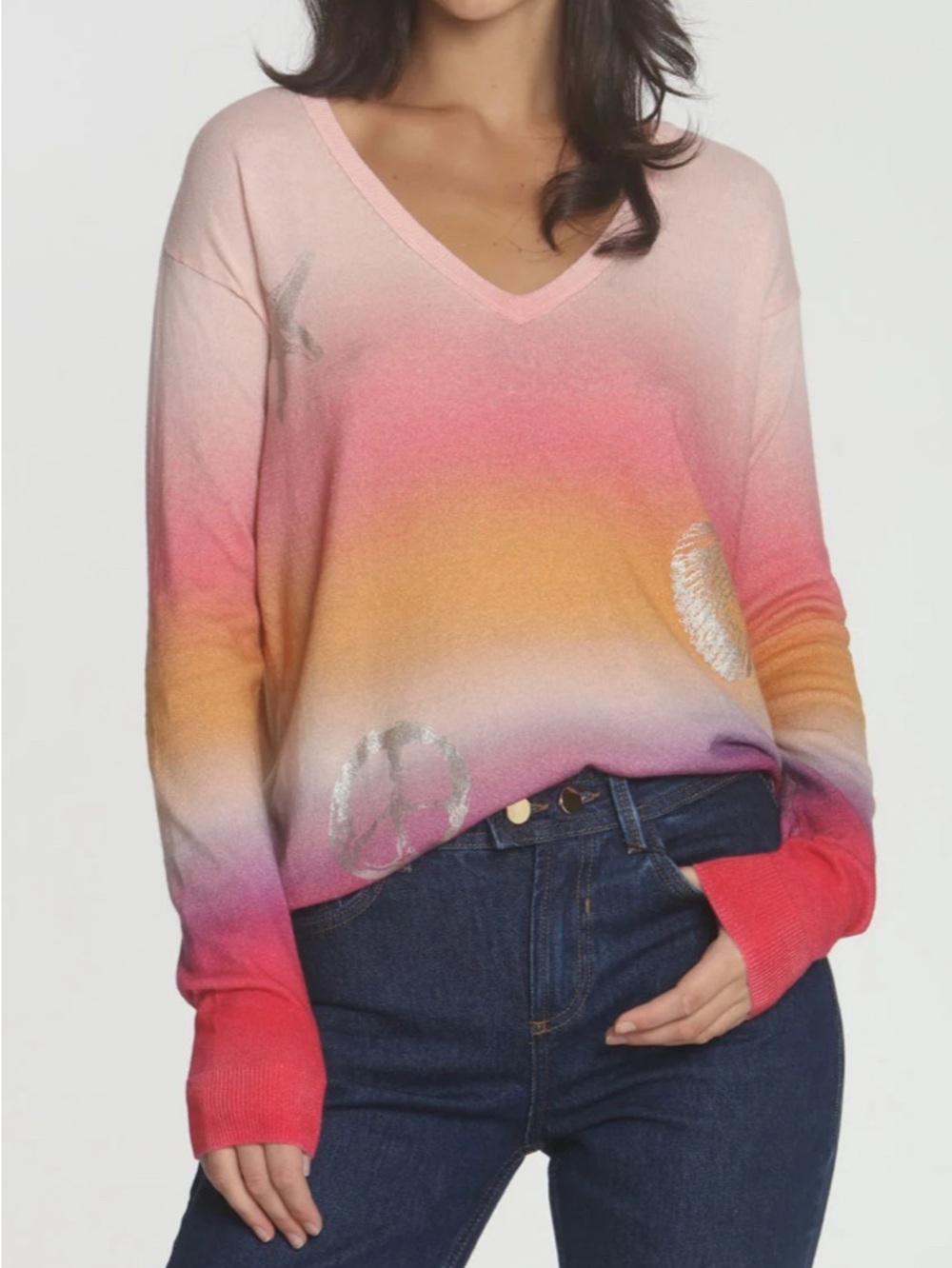 Label and Thread Bali Sunset Ombré Sweater Small